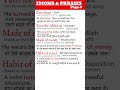 IDIOMS and PHRASES (Page -9) with meaning and pronunciation and examples #learningenglish