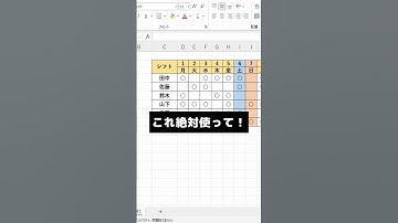 【Excel】シフト作成に使える時短技！ #エクセル