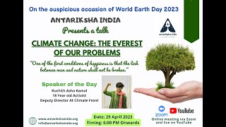 e-Talk on Climate Change: The Everest of our Problems by Ruchith Asha Kamal