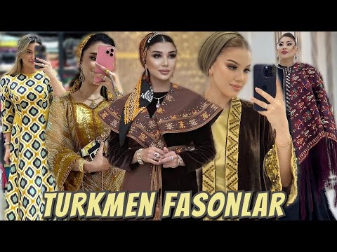 Turkmen moda koynek fasonlar 2023 | Her durli fason her durli mata koynekleri