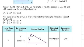 2.4 - The Cosine Law - Intro