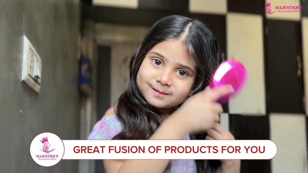 Majestique Large Paddle and Mini Hair Brush Set 