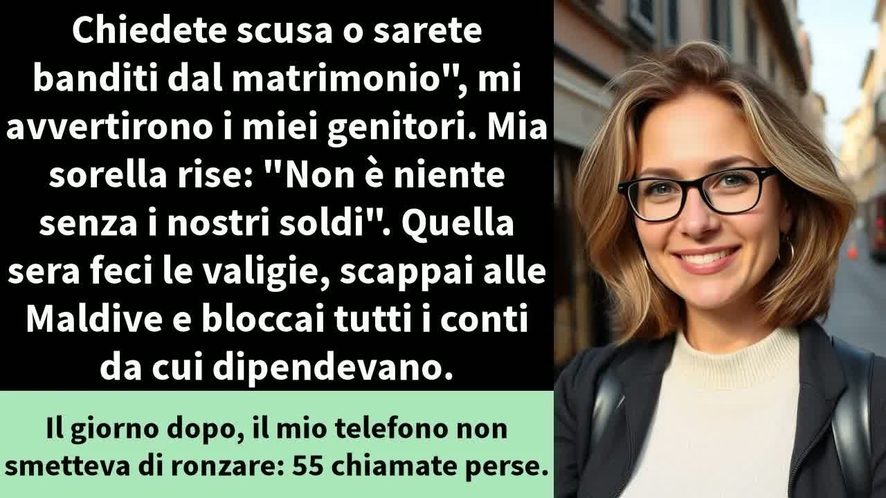 Chiedete scusa o sarete banditi dal matrimonio＂, mi avvertirono i miei genitori. Mia sorella rise：