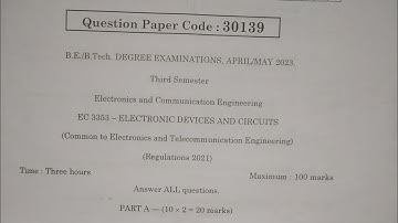 #importantquestions #ELECTRONIC DEVICES AND CIRCUITS #EDC