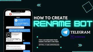 How To Make Own Rename Bot Telegram | Opus Techz