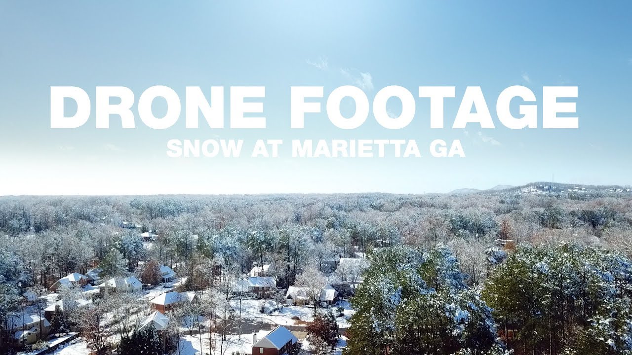 Marietta after Snow. Drone Footage YouTube