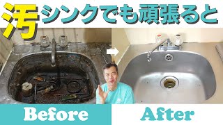 【汚】シンクのお掃除　絶対にここでお料理していない…
