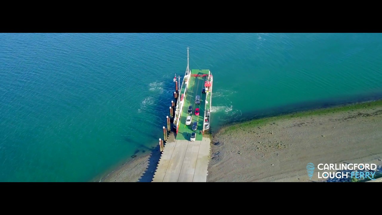 Carlingford Lough Ferry - From the air [4K] Pease Like and Subscribe for more