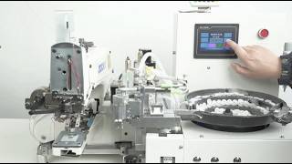 JK1377DD-XD988 Automatic button attaching machine with auto button feeding device✅