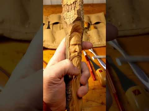 Hand Carving a Small Wood Spirit