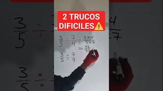 ➗️DIVISION de FRACCIONES ( TRUCOS )