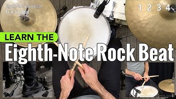 Eighth-Note Rock Beat - Beginner Drum Lesson