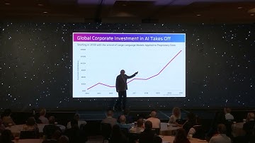 Clip Showing Much Data on Generative AI from Keynote Talk by Peter Leyden to a Global Company