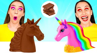 Челлендж Шоколадная еда vs. Настоящая еда #4 от DaRaDa Challenge