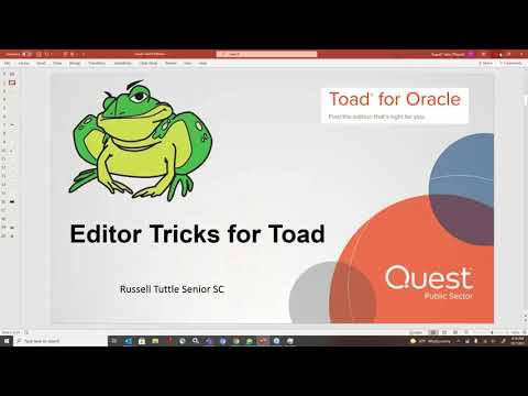 Editor Tricks and Tools in Toad for Developers