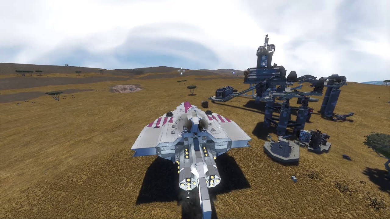 Space Engineers Raiding pirate headquarters slugfest YouTube