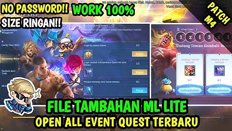 Data Open All Event Quest & Event Giveaway Hero Terbaru Patch M4 | Data Tambahan ml lite