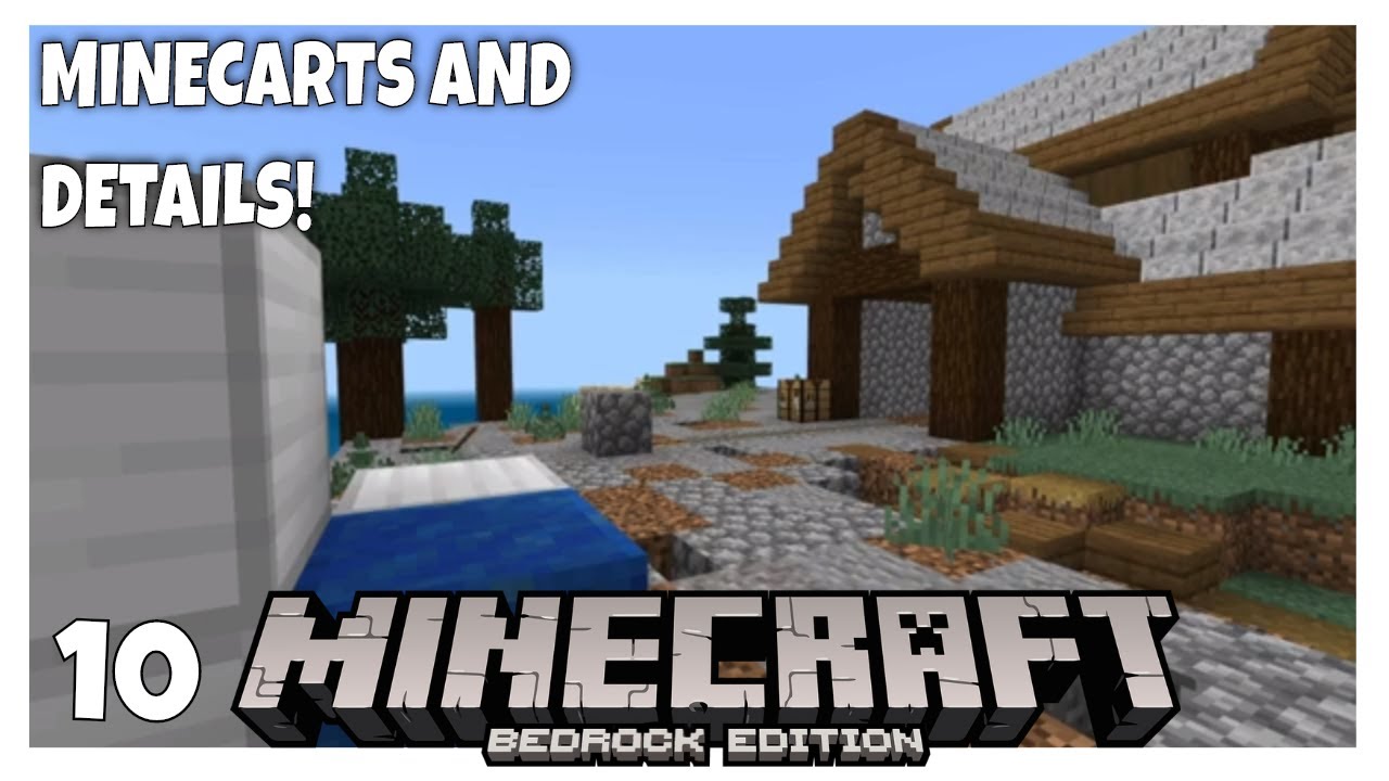 MINECARTS AND DETAILS! - Bedrock Survival [Minecraft | Single Player