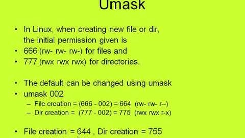 SADS: Setting UMASK