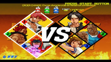 CAPCOM V.S SNK 2 3 ON 3 MATCH.IORI YAGAMI, AKUMA & BISON (HARDEST LEVEL) ARCADE MODE CONTROLLER MODE