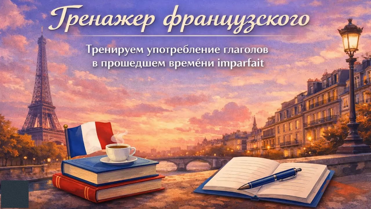Тренажер французского. Глаголы. № 1. Простая версия. Прошедшее время imparfait