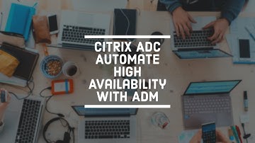 Configure an ADC High Availablity pair in ADM