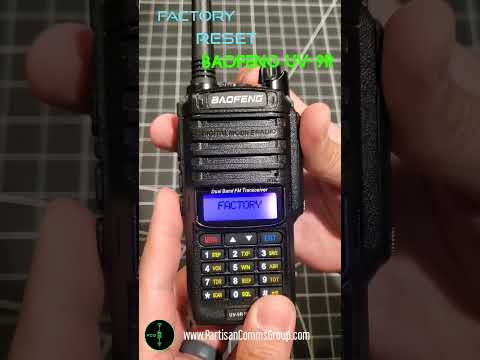 S7 Baofeng UV 9R Factory Reset 