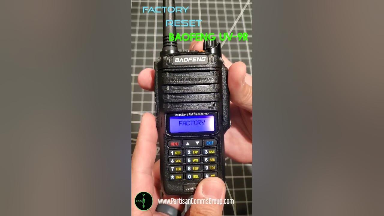 S7 Baofeng UV9R Factory Reset YouTube