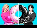 PINK VS BLACK FOOD CHALLENGE! Eating Only ONE Color 🍭 Candy Battle By 123 GO! TRENDS