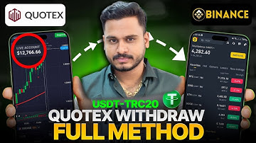 How to Withdraw from Quotex to Binance through usdt-trc20 | Quotex Withdrawal Method Binance