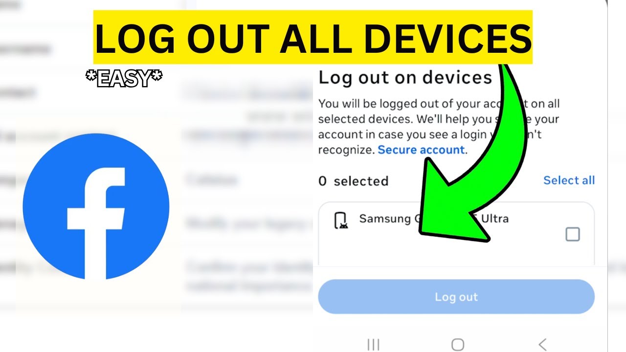 How To Logout All Devices on Facebook(EASY) - YouTube