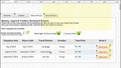 Creating interactive prototypes using Axure.
