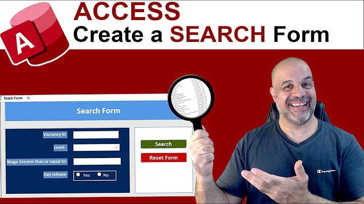 Microsoft Access - Create a SEARCH FORM - easily find records