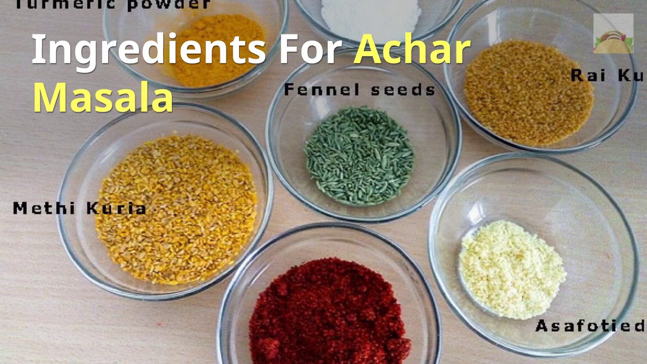 How To Make Pickle Masala Achar Masala Athana No Masalo Foodalltime