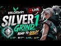 VALORANT LIVE 🔴 | Silver 1 Player Trying HARD to Rank Up 😭 | Road to Gold