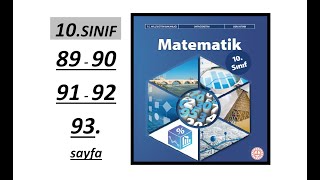 10. SINIF MATEMATİK  |  89 , 90 , 91 , 92 ve 93. SAYFA  |  MEB  |  ÖLÇME VE DEĞERLENDİRME
