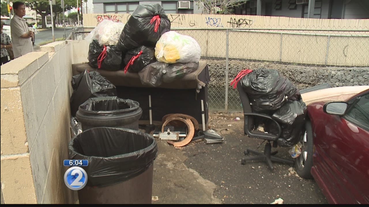 Moiliili residents deal with rat-infested mound of trash