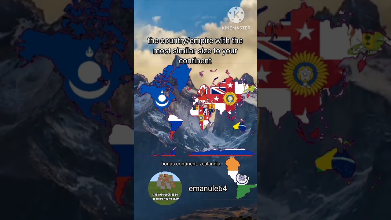 the country/empire with the most similar size your continent 