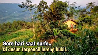 sore hari di, kampung terpencil, saat surfe lokasi pedesaan. sampir, karangjambu purbalingga.