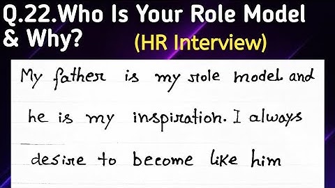 Who Is Your Role Model | HR Interview | SRV Studyroom