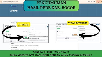 CARA MELIHAT HASIL SELEKSI PPDB KAB. BOGOR
