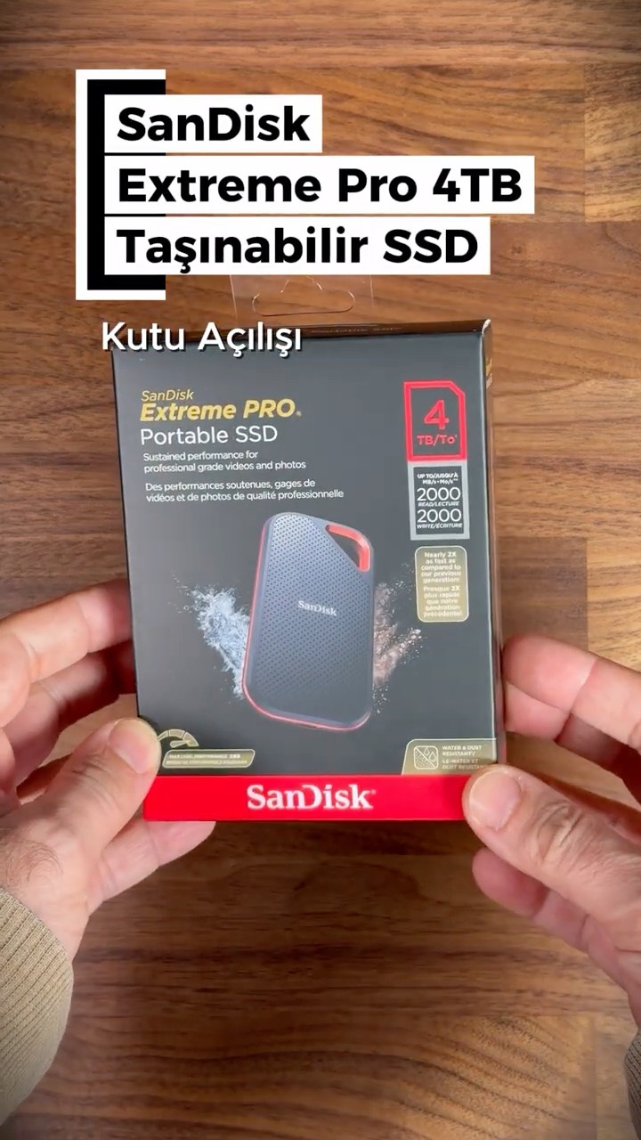 SanDisk Extreme Pro 4TB Taşınabilir SSD V2 - Kutu Açılışı - YouTube