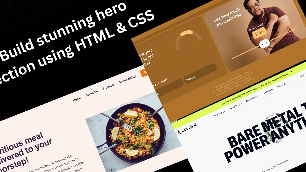 Building a Simple Hero Section Using HTML & CSS | Express Code - YouTube