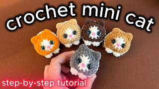 Crochet Mini Cat in 25 Minutes | How to Crochet a Cat Tutorial #crochet #amigurumi