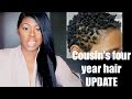 SEVERELY damaged, over processed RELAXED hair: Cousin's 4 year hair update
