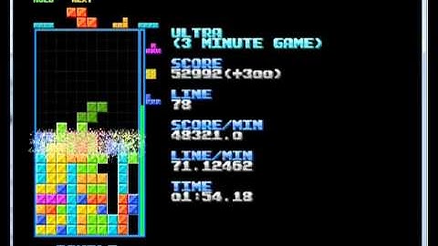 Tetris - Ultra 3mins. 90233 via NullpoMino