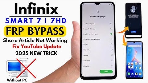 Infinix smart 7 , 7hd frp bypass remove google account | how to remove google account infinix smart 