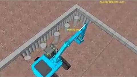 Methode excavation bacement with support strut in construction