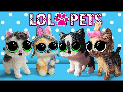 PETS LOL! DOLL CAT BABY AND CAT MURKA! LOL SURPRISE PETS and 3D PEN! TOYS