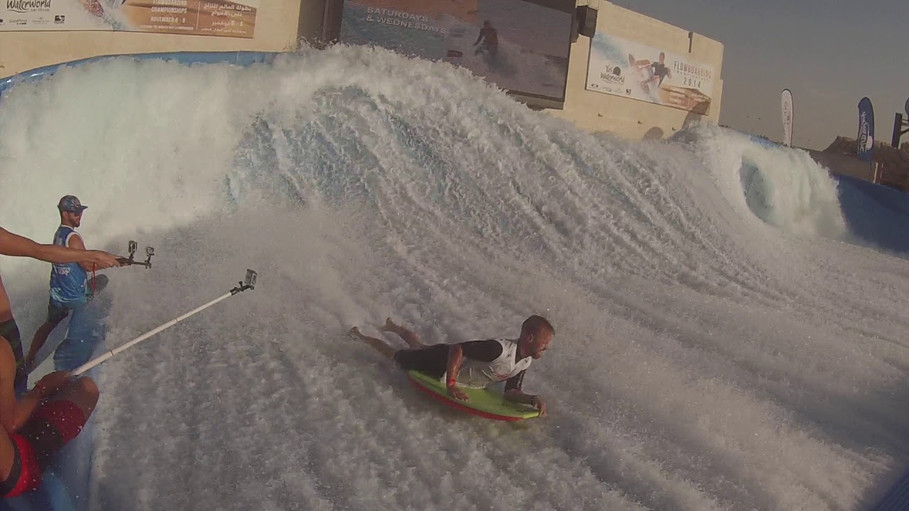 Double FlowRider Barrel at Yas Waterworld for the World Championships ...